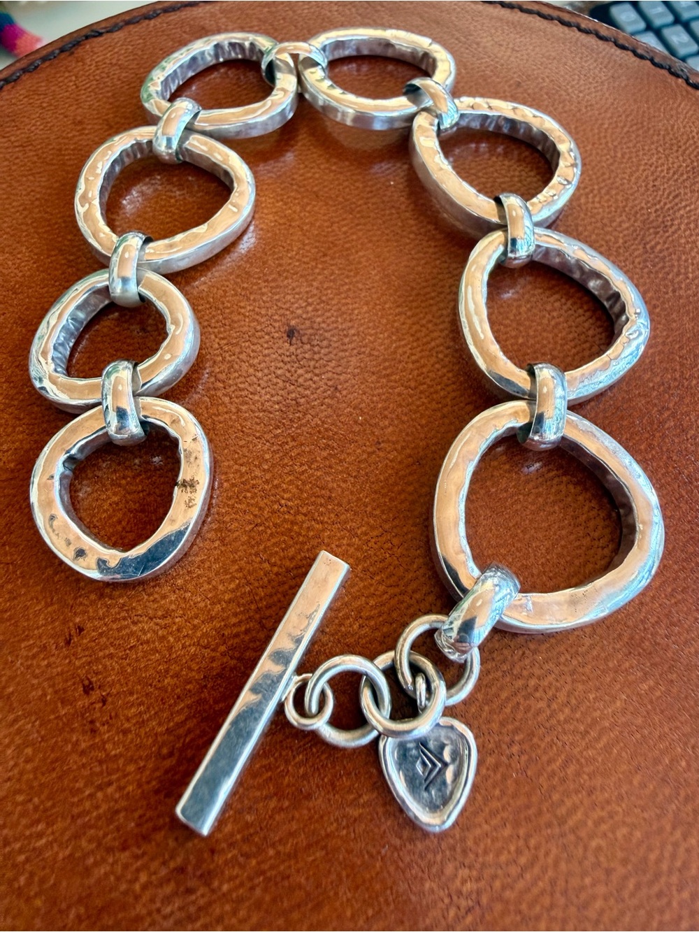 Silpada Silver Hammered Link Necklace